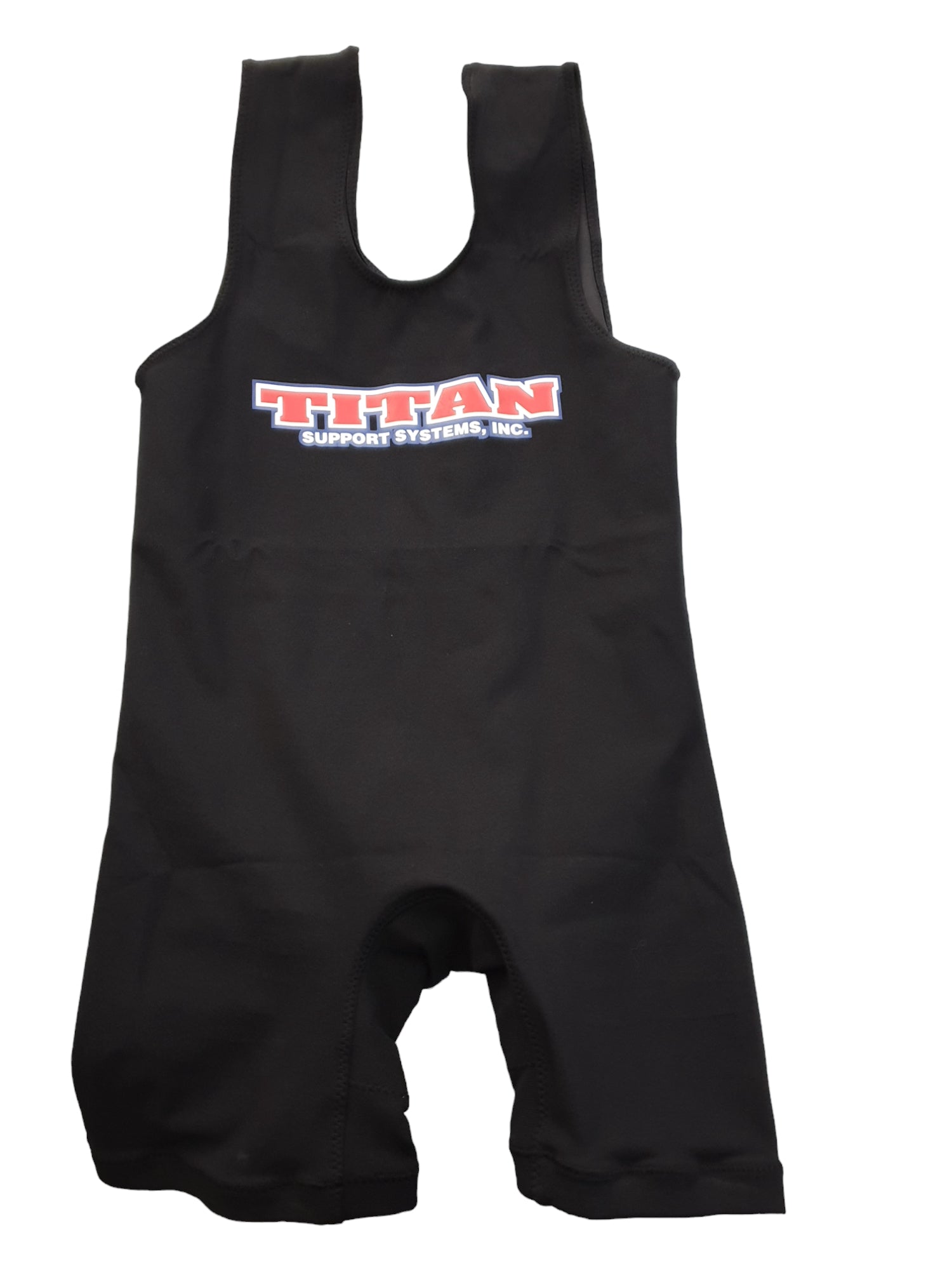 Triumph Rally Powerlifting Singlet Black with Red Side Panels