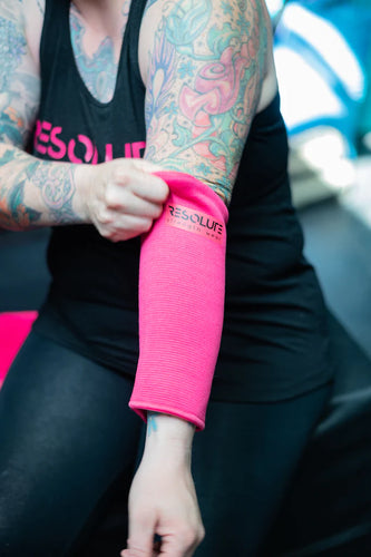 Resolute Elbow Sleeves - Hot Pink Double Ply