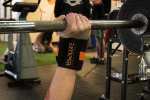18" Wrist wraps - Black-Orange